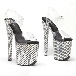 Dance Shoes Leecabe 8 Inch Silver Pumps 20cm Sexy High Heel Sandals Pole Ballroom Party