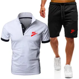 Summer men's suit Fashion Korean tracksuit men's short sleeve T-shirt Sports shorts suit men's casual men's clothing Men's jog