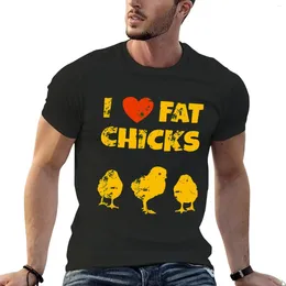 Herren Polos Chicken Farmer I Love Fat Chicks-4500 T-Shirt Hippie Kleidung Vintage Übergroßes T-Shirt Herren
