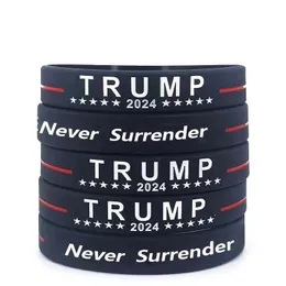 Favor 2024 Party Silicone Bracelet Trump Never Surrender Wristband