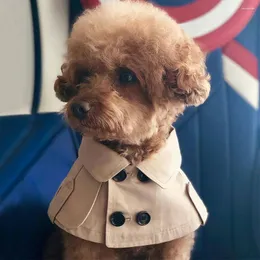 Hundebekleidung Mode Britischer Stil Haustierkleidung für kleine Hunde Haustiere Kleidung Pudel Cape Welpenmantel Tippet Chihuahua Niedlich PC1432