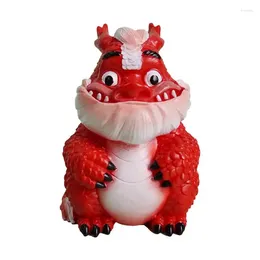 Decorações de jardim Cute estátua de dragão resina dragões estatueta 2024 Decoração do ano chinês Figuras de animais sortudos para