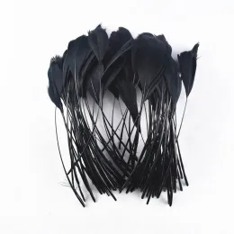 20pcs/Lot Dyed Black Feathers Rooster Goose Feathers do biżuterii wytwarzają struś bażanty pióra do rzemiosła karaval assesoires