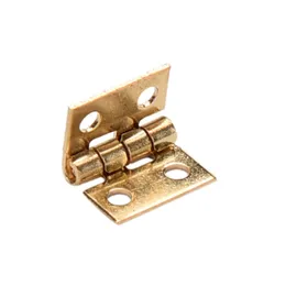 20pcs minúsculo mini dobradiça de metal de ouro para casa pré -fabrica