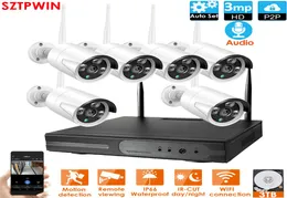 6CH 30MP HD Wireless NVR Kit P2P 1080P Outdoor IR Night Vision Security 30MP IP Camera WIFI CCTV System5411586