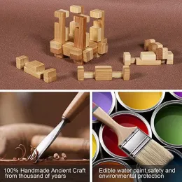 Kong Ming Luban Lock Kinder Kinder 3D handgefertigtes Holzspielzeug Erwachsener intellektueller IQ Brain Hirn Teaser Spiel Puzzle Bildungsspielzeug