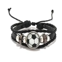 Personlig Night Glow Football Fan Leather Armband Commemorative Gift Armband Armband, europeiska och amerikanska populära smycken AB76