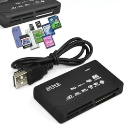 2024 Mini-Speicherkartenleser, All-in-One-Kartenleser, USB 2.0, 480 Mbit/s, Kartenleser, Mini-SDHC, TF, MS, M2, XD, CF, Micro-SD-Kartenleser