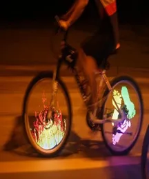 新しい到着DIY自転車のスポーク自転車タイヤホイールライトプログラマブルLED両面SNディスプレイイメージナイトサイクリングライド8722490