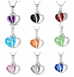 Herz Kristall Halskette Anhänger Liebe Kristall Halskette Strass Herz Halskette Silber Kette Anhänger Schmuck Kunst Geschenke5484664