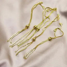 Charmarmband 20pieces zirkonia metall armband kedja mode zirkon tillbehör smycken blandar färg kvinnor51688