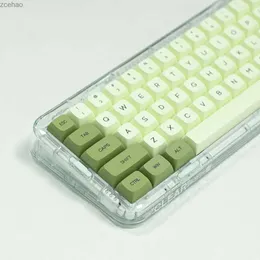 Keyboards Matcha green mechanical keyboard cover dye sublimation XDA English Japanese Russian PBT key cover for cherry MX switchL2404