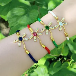 Charm armband 2023 mode härlig slända för kvinnor tjej handgjorda justerbara lyckliga röda sträng armband smycken gåva droppleverans dhinm