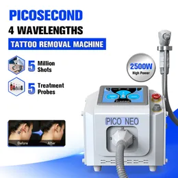 Latest Laser Picosecond Eyebrow Tattoo Removal Pico nd yag Laser Machine Pigment Acne Scar Treatment Skin Tightening Rejuvenation Shrink Probes Removal