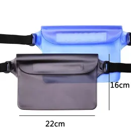 Vattentät torrväska för telefonpåse justerbar midjeband axelpåsar under vattnet fodral för strandbåtfisk