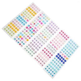 Depolama Şişeleri 5 Sheets Rhinestone Stickers Acrilik Tırnaklar için Rhinestones Jewel Art Dekorasyon Taşları