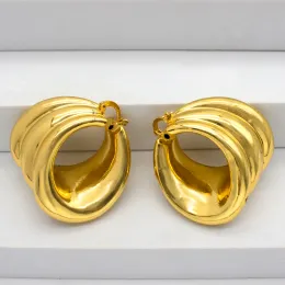 Earrings Clip Earrings Irregular Women's Hoop Earrings 24K Gold Plated Jewelry Accessories Trend Product 2022 Statement Set of Earrings