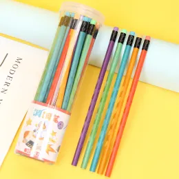 Pencils 30Pcs/box Colorful Correct Writing Posture HB Standard Wooden Pencil Student Gift Stationery School Office Supplies