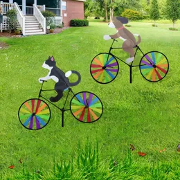 Decorazioni da giardino Spinner di vento in bicicletta creativa Decorazione per il cantiere in piedi