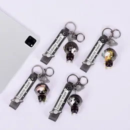 Cartoon Oil Floating Acrylic Sand Bottle Keychain Car Bag Keychain Pendant Creative Gift Wholesale