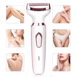 4 I 1 Electric Razor for Women Shaver Lady Body Hair Trimmer Armpit Bikini Arm Leg Face Mustasch Portable Painless 240322