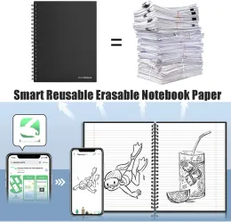 Notas de notas de note smart reutilizável notebook Papel Microwave Wave NightEpad ladeado com dropshipping de caneta personalize crianças presente 5 b5 a6 a4