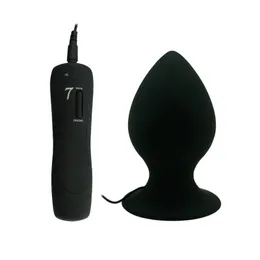 Super Big Size 7 Mode Vibrating Silicone Butt Plug Large Anal Vibrator Huge Unisex Erotic Toys Adult Sex Products 240312