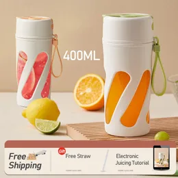 Nya bärbara mixer smoothies elektrisk juicer maskin USB uppladdningsbar 3000 mAh mini färsk fruktjuice kopp mixer 400 ml