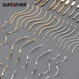 Componentes Gufeather MA82, Acessórios de jóias, níquel livre, ródio de ouro, cobre, fabricação de jóias, acessórios de brinco de bricolage, 10pcs/lote