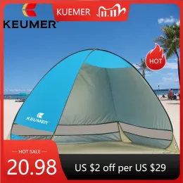 Shelters Automatic Beach Tent Uv Protection Pop Up Tent Sun Shade Awning Keumer Travel Tourist Camping Tents