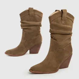 Buty kowbojski śnieg śnieg śródkulny kolan kolan Women Woman Winter Work Bezpieczeństwo wojskowe rycerz na uda wysokie buty