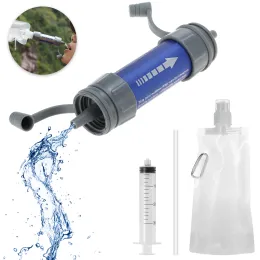 Oczyszczacze Outdoor Water Filtration System filtra wody oczyszczacz słomy z woreczkiem do picia do gotowości w nagłych wypadkach