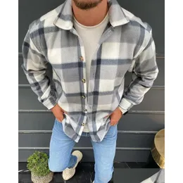 Giacche da uomo giacca da giro per giovani slim casual harajuku plaid autunno e inverno caldo affari novità per la consegna di abbigliamento abito da oute otmbt