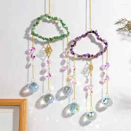 Decorative Figurines Carnival Glass Bead Necklace Vibration Healer Pendant Handmade Suncatcher Wind Chime For Home Garden Window Vibrant