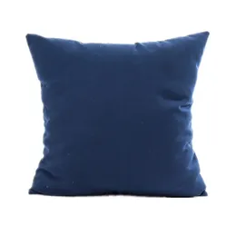 Новый 2024 новый клетчатый полосатый полиэфир хлопковой холст подушка подушка наводной подушка темно -синий стул диван домашний декор. Крышка наволочки 1. Для темно -синего