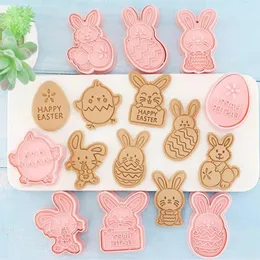 Stampi da forno 8 pezzi di biscotti di Pasqua carini taglialette per biscotti uova per pressione di plastica stampo decorazione di torte fai -da -te decorazione