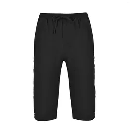 Pantaloni da uomo pantaloncini da carico uomini pantsstretch 3/4 capri sotto il ginocchio manvelSin casual pantaloni y2k abbigliamento pantalones abbigliamento dritto