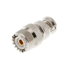 Adapter cable connector for BNC male plug to UHF SO239 PL-259 female jack RF coaxial designed for optimal signal transmission efficiency