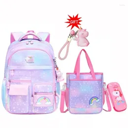 Schulbeutel Kinder Büchertaschen -Rucksäcke für Mädchen süße Buchtasche Set Girl Kid Students Grundschule Middle Kids Kinder
