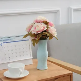 Wazony 2PCS Falerze Fahemian Estetyczny nieregularny wazon na ślubne stół i sypialnię domowy (różowy)