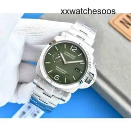 Top Clone Men Watch Panerais Luminor Automatyczny ruch ruch Swey Sapphire Sapphire ROZMIAR 44 mm 13 mm stalowe opaski projektanci nadgarstka 1yg9