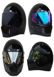 Triclicks Sport Motorcykel MX ATV Dirt Bike Helmet Glossy Black Street Kart Bandit Full Face Helmets Protective Motocross Helmet2541614