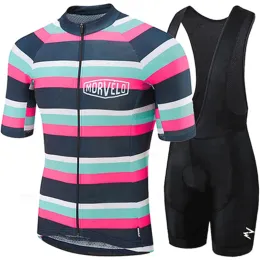 2022 Новая команда Morvelo Cycling Jersey Set Heathable MTB Bicycle Clothing Mountain Bik