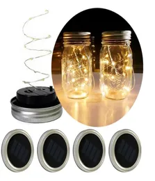 Точечная солнечная лампа Mason jar, садовая уличная водонепроницаемая люминесцентная лампа в бутылке, украшение дома, светодиодная лампа с крышкой string1472559