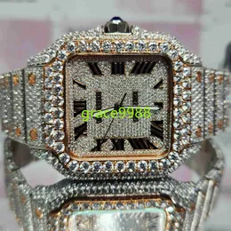 커스텀 패스 다이아몬드 테스트 아이스 아웃 럭셔리 VVS Moissanite Diamond Watch Unisex Hip Hop Full Iced Out Diamond Watch