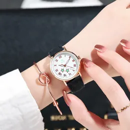 Zegarek damski tkany bransoletka skórzany pasek kwarcowy Ultra-cienki swobodny zegarek modowy AAA Women Designer Watch