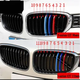 3Pcs Car Grille Trim Strip For BMW X1 X2 X3 X4 X5 X6 X7 E84 F48 F49 F39 E83 F25 G01 F26 G02 E70 F15 E53 G05 E71 E72 F16 G06 G07