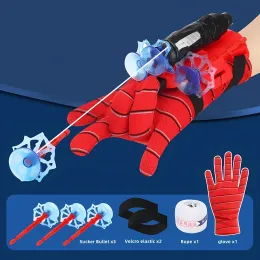 新しい映画コスプレランチャースパイダーシルクグローブウェブシューター回復可能なリストバンドハロウィーンプロップおもちゃを子供向け
