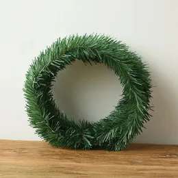 Party-Dekoration, 5,5 m, Kiefernnadel-Rattan-Rebe, Weihnachtsanhänger, schmückt Ornamente, hängende Lametta, grüne Blätter, Gartendekoration