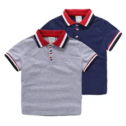 100% cotone estate neonati maschi vestiti di alta qualità manica corta bambini camicia di marca bambini ragazzi polo 240319